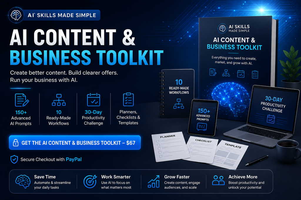 AI Content & Business Toolkit – AI prompts, workflows, templates and business resources