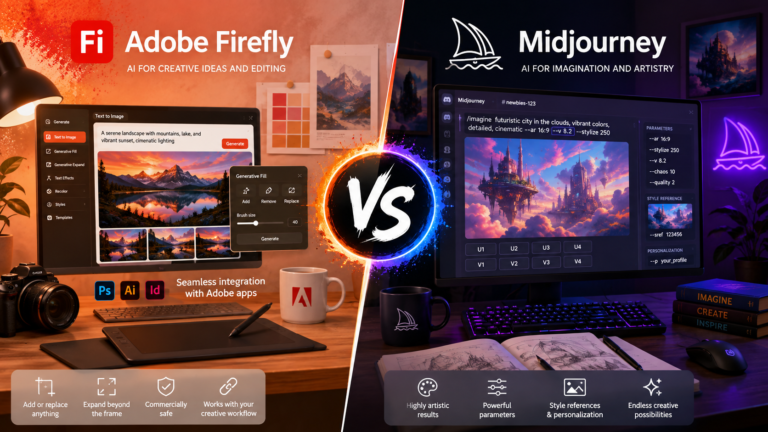 Adobe Firefly vs Midjourney AI image generator comparison