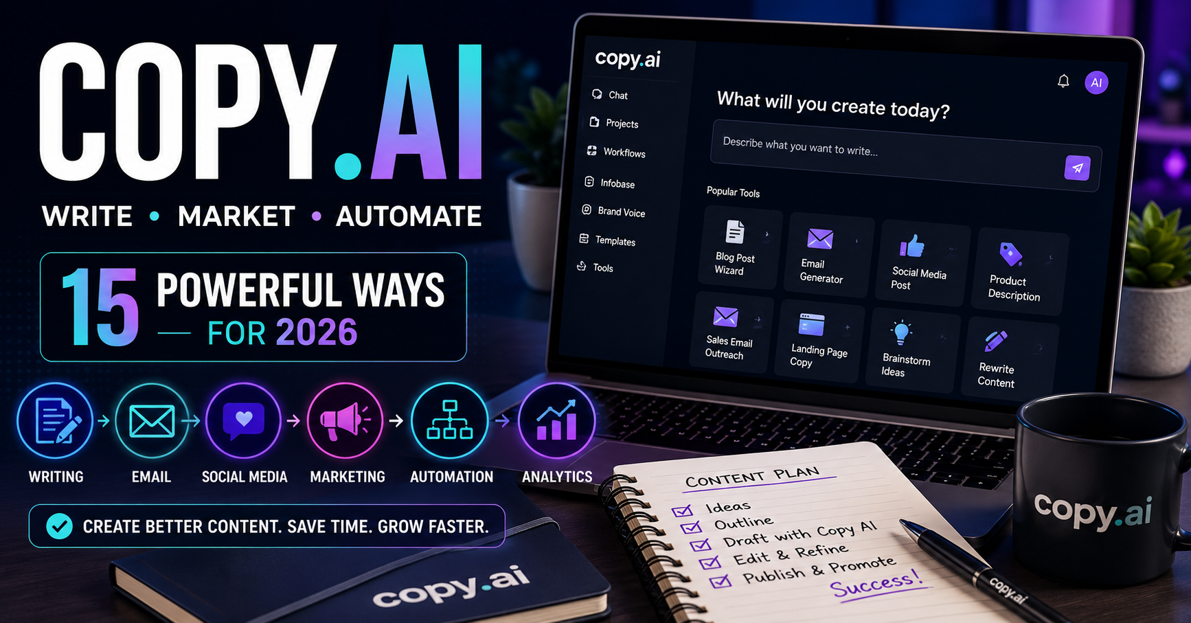 How to use Copy AI for content creation and marketing in 2026
